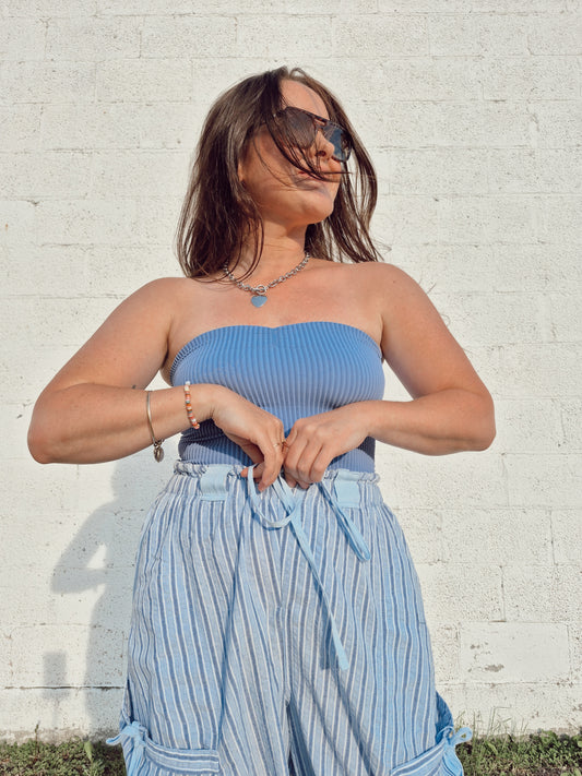 *NEW* Gracie Tube Top - Coastal Blue