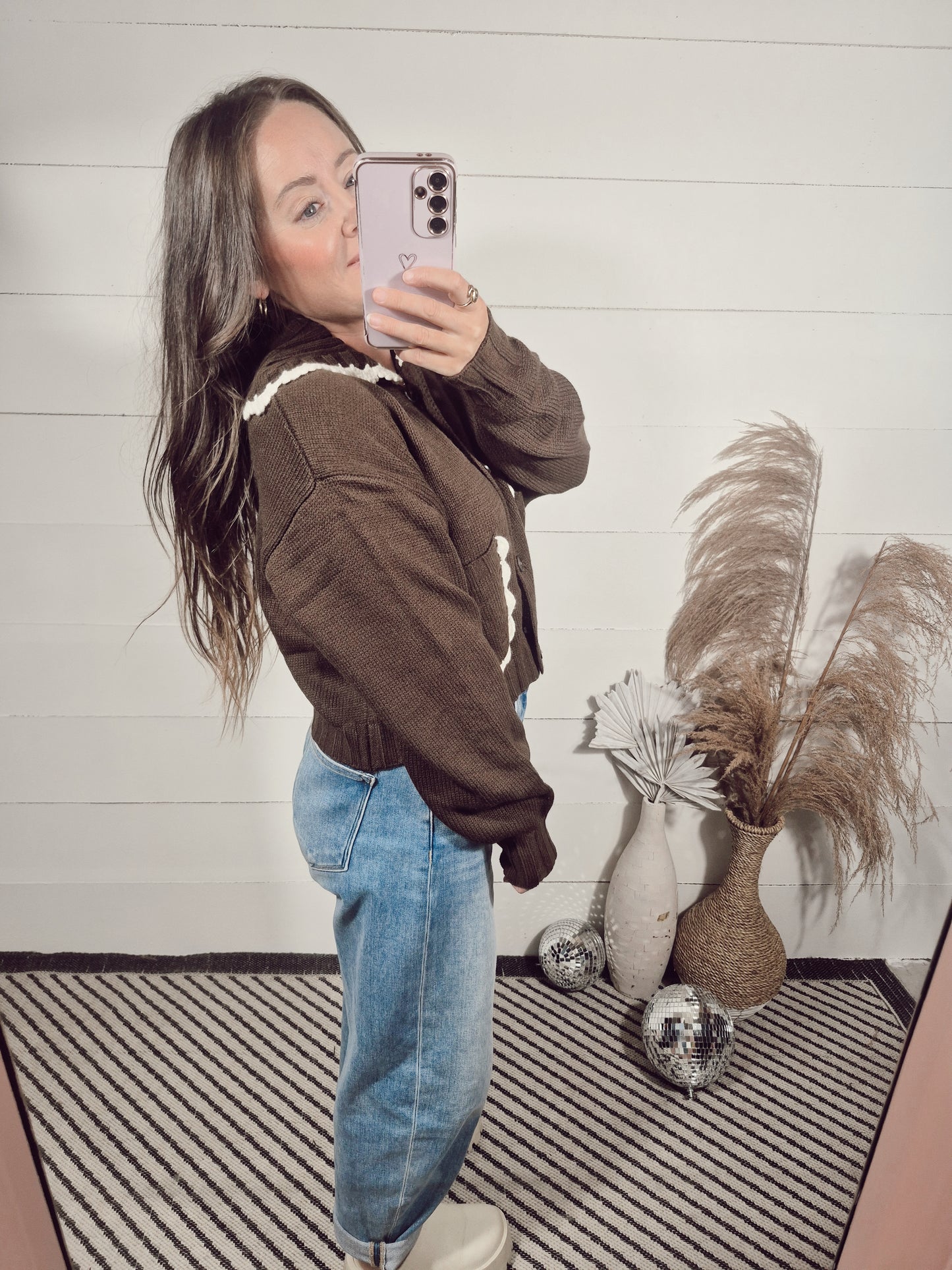 *NEW* Ric Rac Chocolate Cardigan