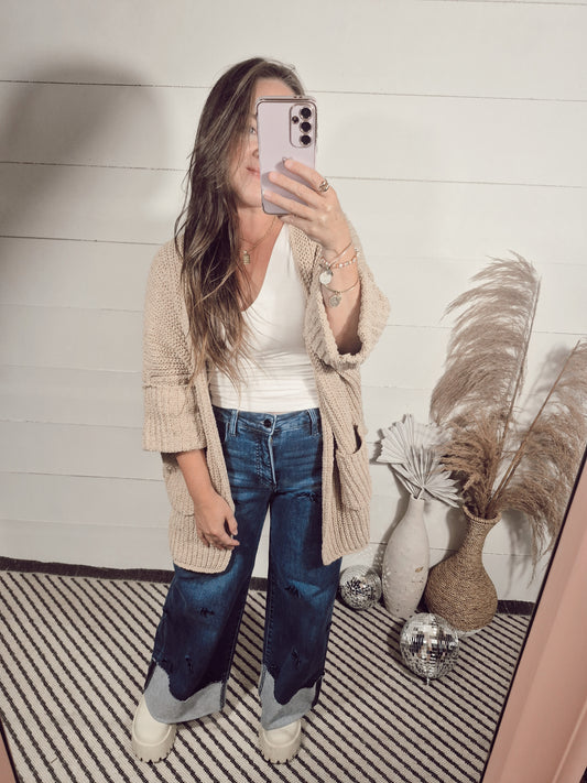 *NEW* Ain't It Fun Cardigan - Beige