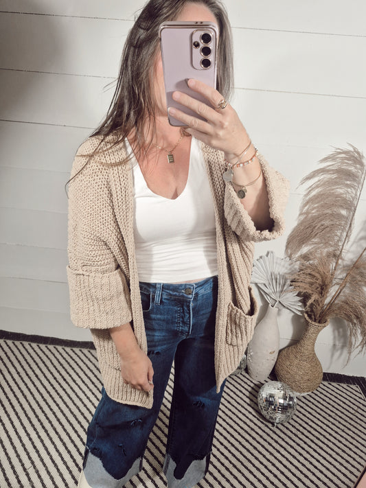 *NEW* Ain't It Fun Cardigan - Beige