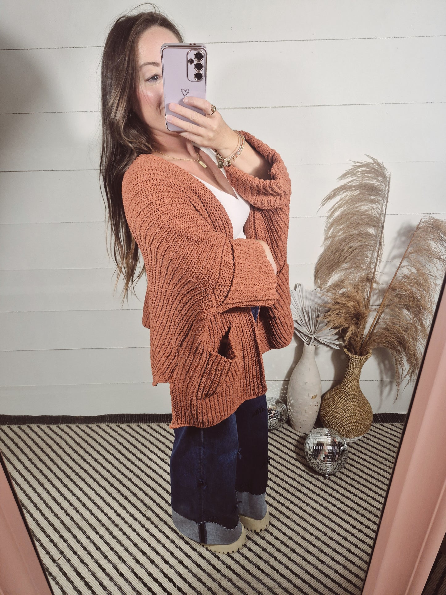 *NEW* Ain't It Fun Cardigan - Rust