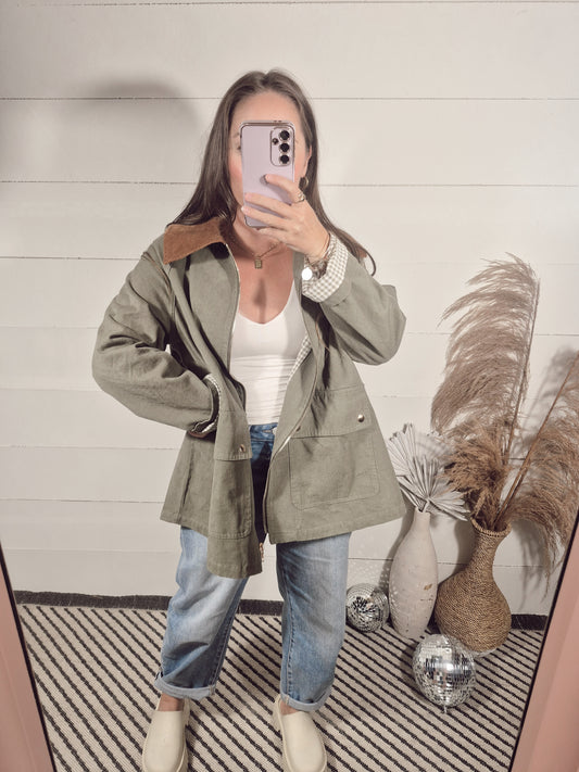 *NEW* Gingham Charm Barn Jacket