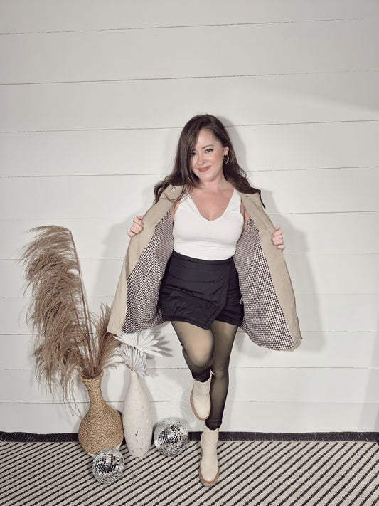 *NEW* Gingham Charm Barn Jacket- Beige