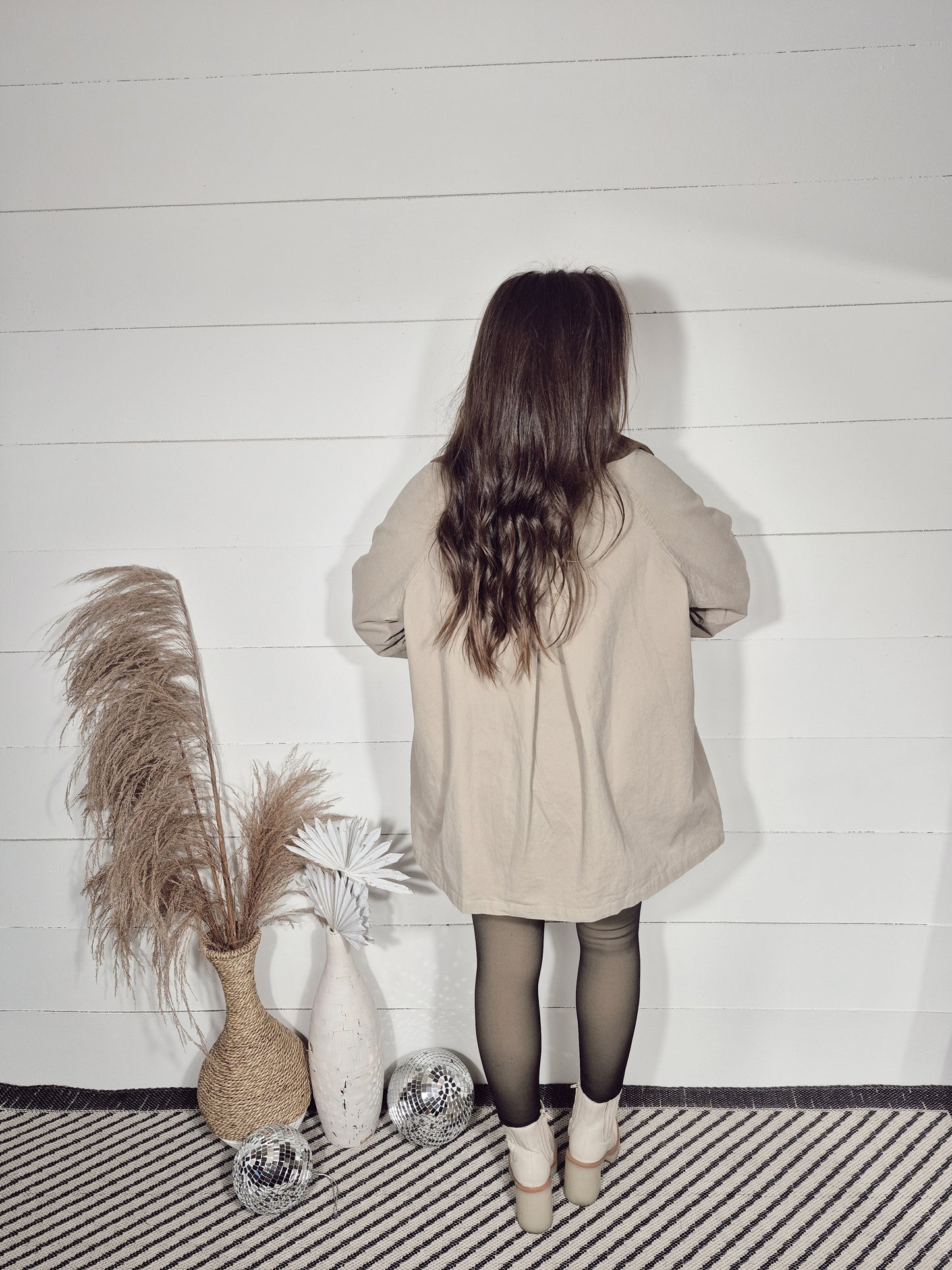 *NEW* Gingham Charm Barn Jacket- Beige