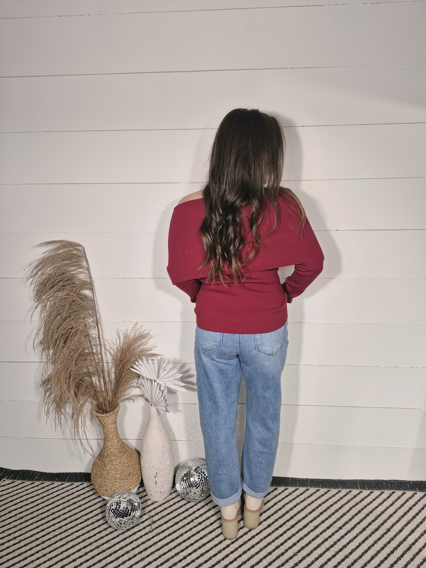 *NEW*  Taking Chances Off The Shoulder Sweater