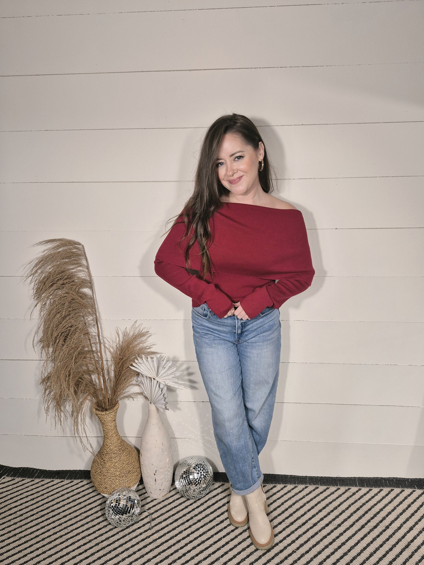 *NEW*  Taking Chances Off The Shoulder Sweater