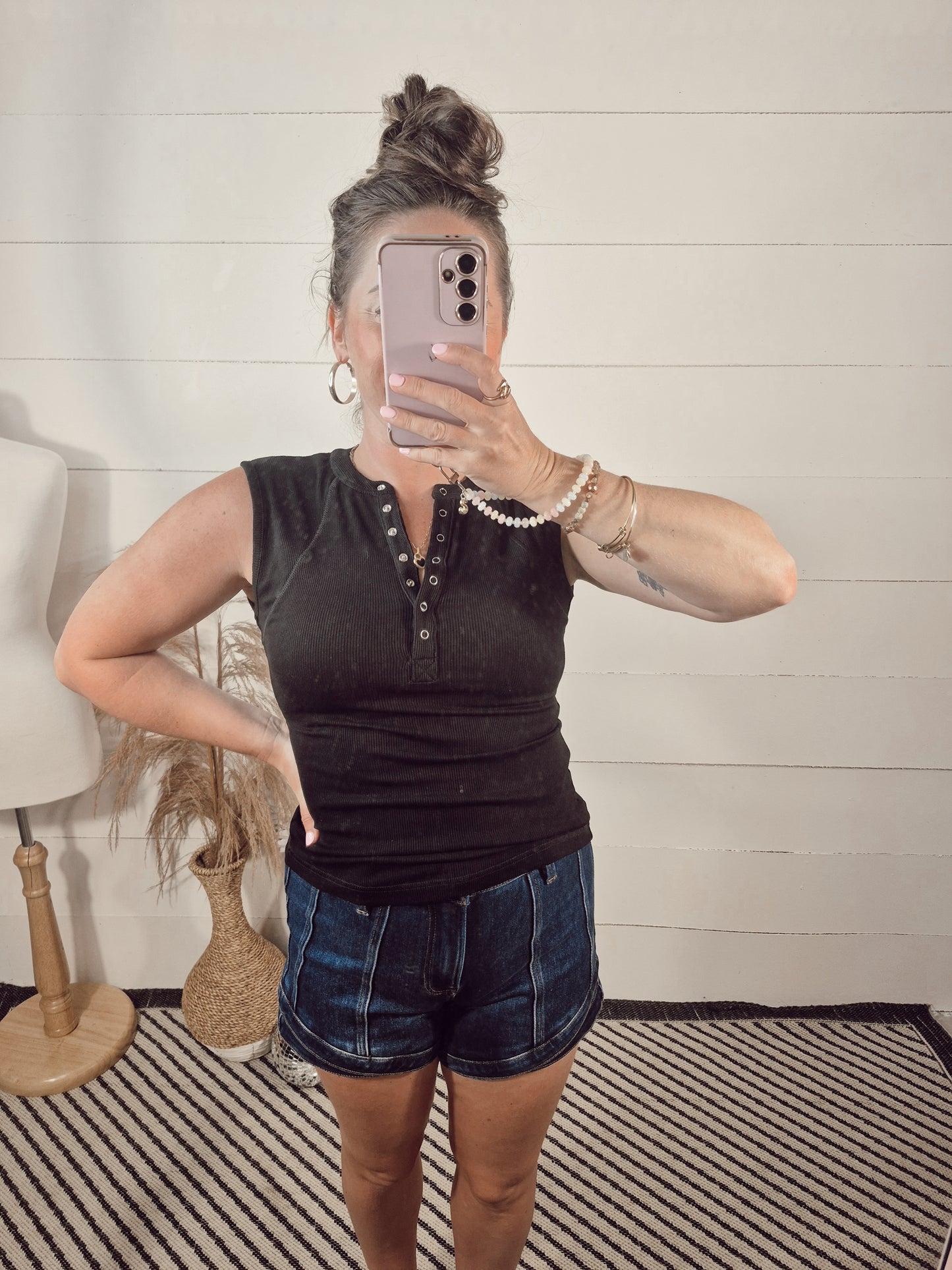 *NEW* Tucker Ribbed Henley Tank