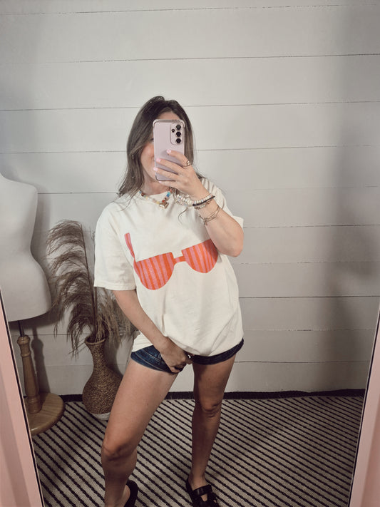 *NEW* Bikini Graphic Tee - Cream