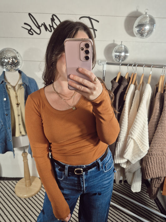 *NEW* Golden Hour Ribbed Long Sleeve