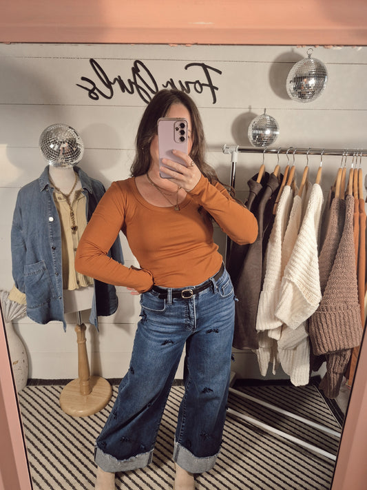 *NEW* Golden Hour Ribbed Long Sleeve