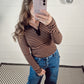 *NEW* Carmen Ribbed Top