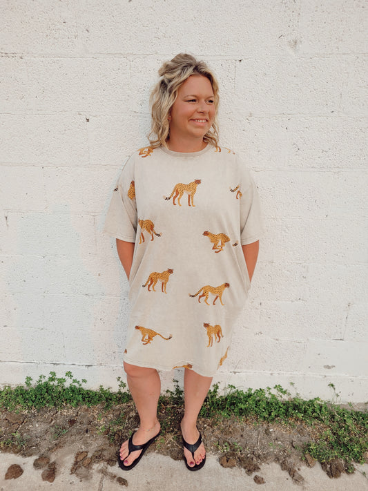 *NEW* Cheetah T-Shirt Dress