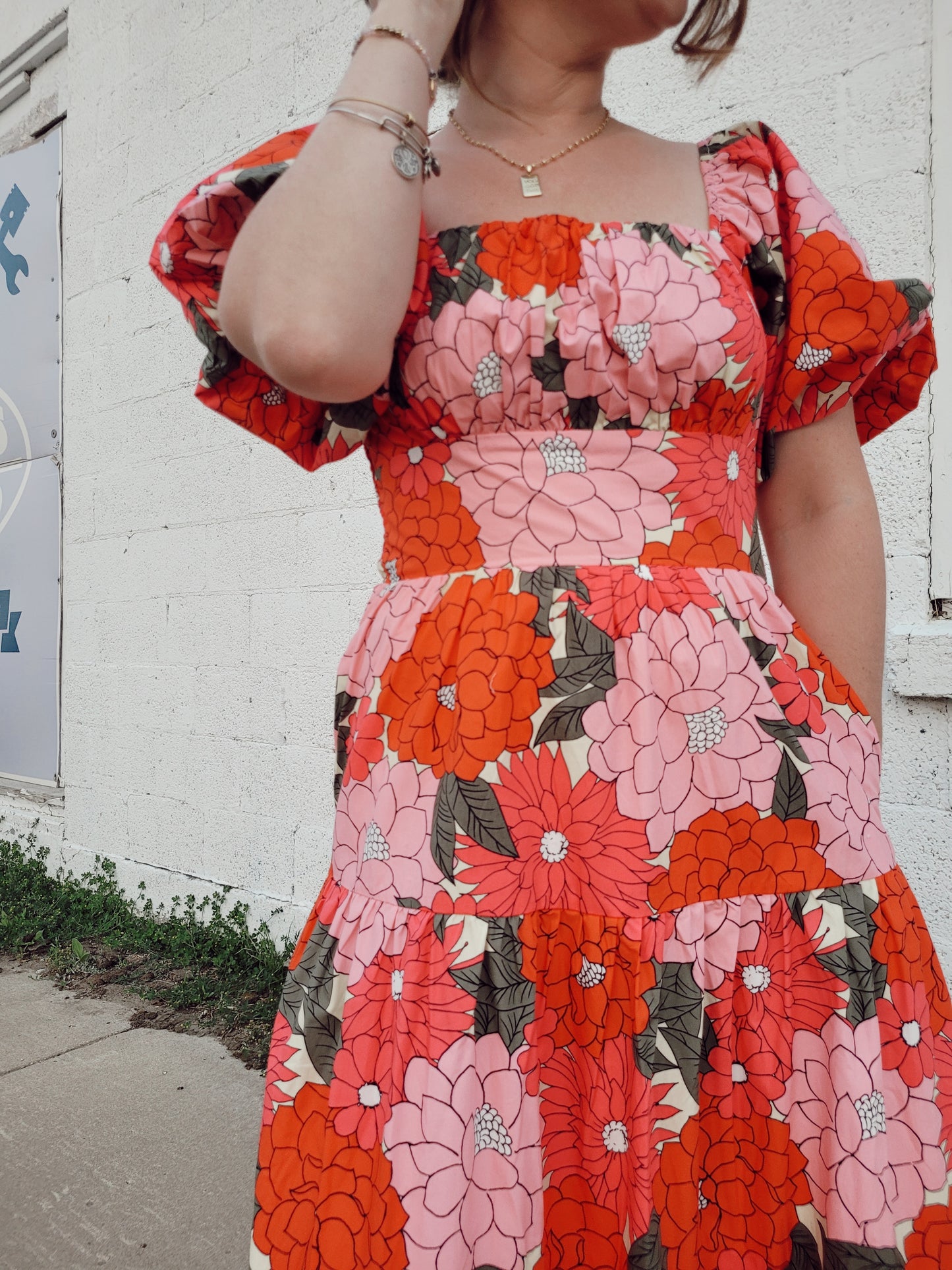 *NEW* Fell For You Floral Smocked Midi Dress