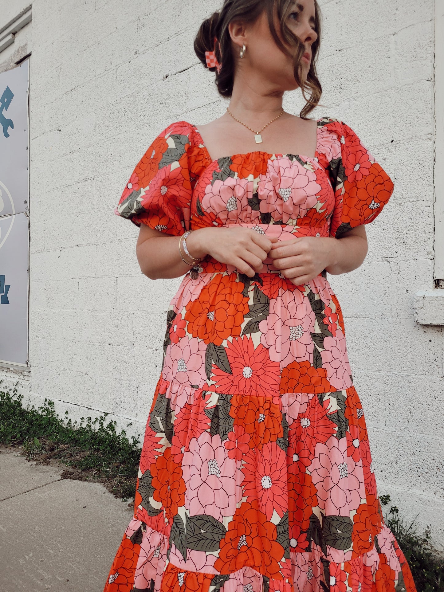 *FINAL SALE* Fell For You Floral Smocked Midi Dress