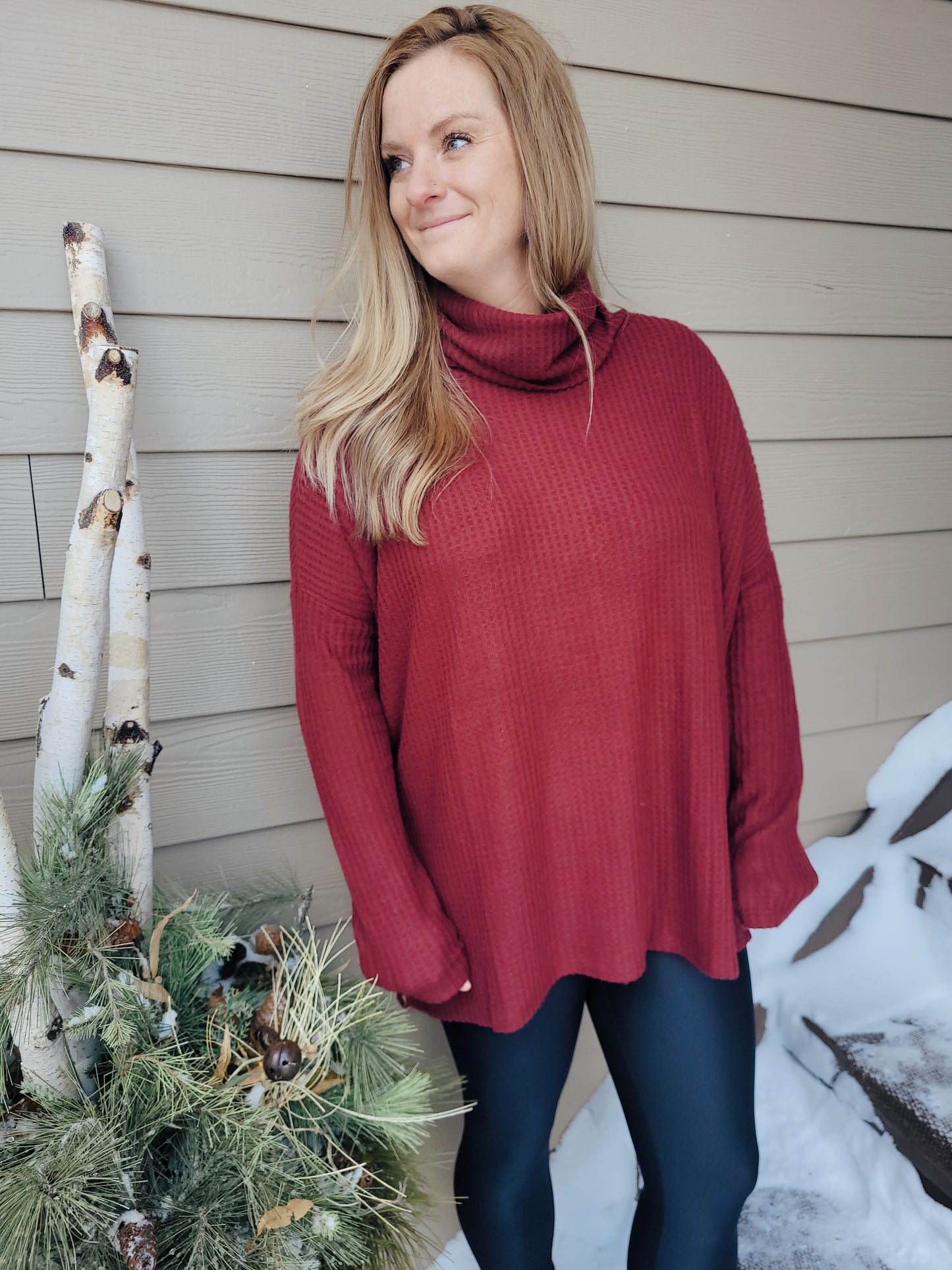 *FINAL SALE* A Winters Night Waffle Knit Tunic