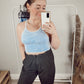 *NEW* Daisy Mineral Washed Crop Tank - Sky Blue